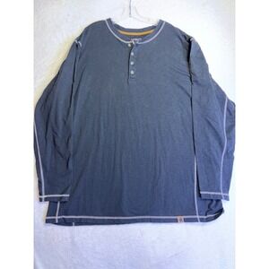 Legendary Whitetails Mens 4XT Gray Henley Long Sleeve Shirt Contrast Stitching